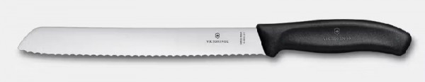 Victorinox Brotmesser 21 cm Welle schwarz  Swiss Classic
