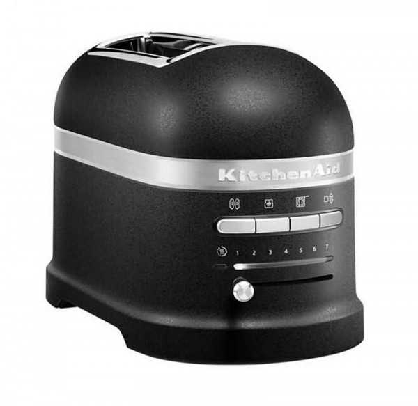KitchenAid Toaster 2-Scheiben Artisan Gusseisen Schwarz schräg