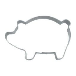 Städter Ausstecher Edelstahl glänzend Glücksschwein 7 cm