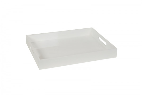 Albert L. Lacquer Tablett 40x30cm Weiß