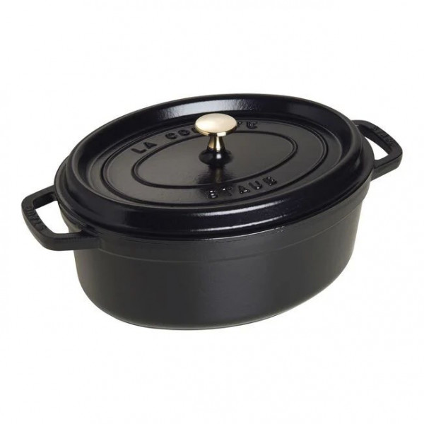 Staub Cocotte 37 cm oval schwarz