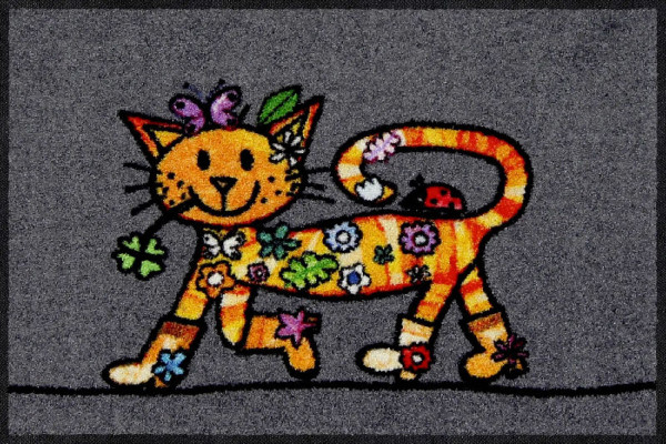 Efia Fußabstreifer Funky Cat 50x75 cm