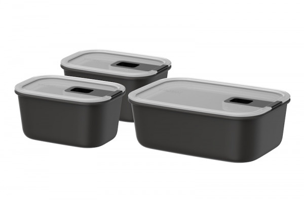 Mepal Frischhaltedose EasyClip Set 3tlg Nordic Black