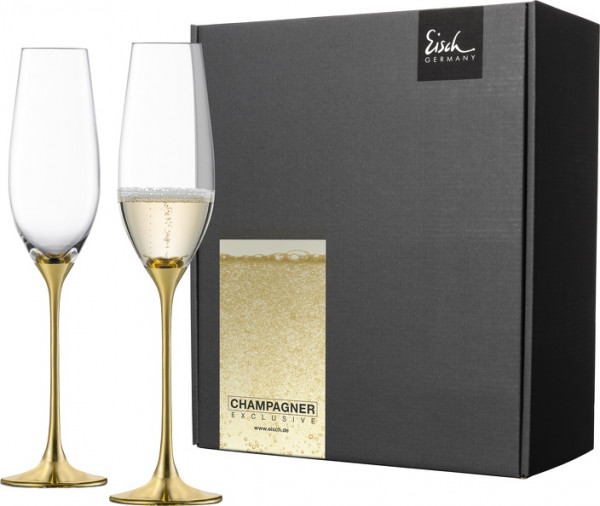 Eisch Champagner Exklusiv  Sektglas gold - 2 Stk