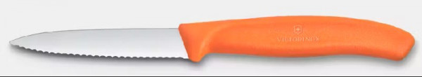Victorinox Gemüsemesser 8 cm Welle Mittelspitz orange  Swiss Classic