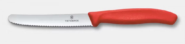 Victorinox Tomatenmesser Wellenschliff rund rot SwissClassic