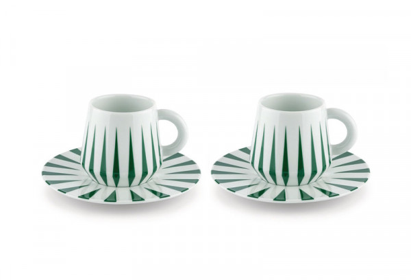 ALESSI Delight Espressotassen 2er Set grün