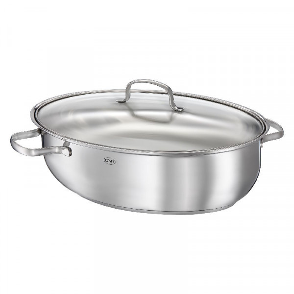 Rösle Elegance Bräter oval mit Glasdeckel