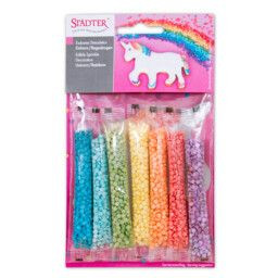 Städter Essbarer Streudekor Einhorn / Regenbogen 7 Sticks in Verpackung