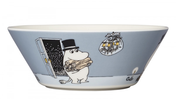 Moomin Bowl 15cm Moominpappa grey