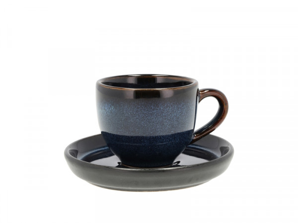 F&H Bitz Dark Blue Espressotasse 2tlg 0,07ltr