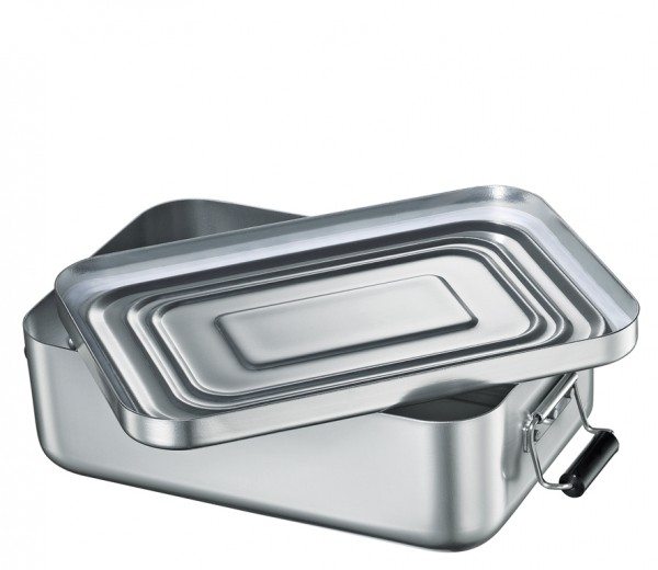 Küchenprofi Lunchbox Aluminium glänzend groß silber