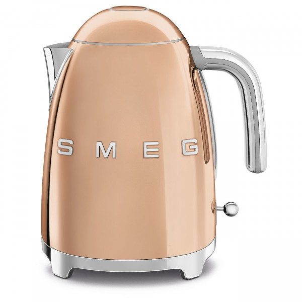 Smeg - 50'S Retro Style, 1,7 I - Wasserkocher, Rosé Gold, Soft Opening Kannenverschluss, Anti-Kalkfi