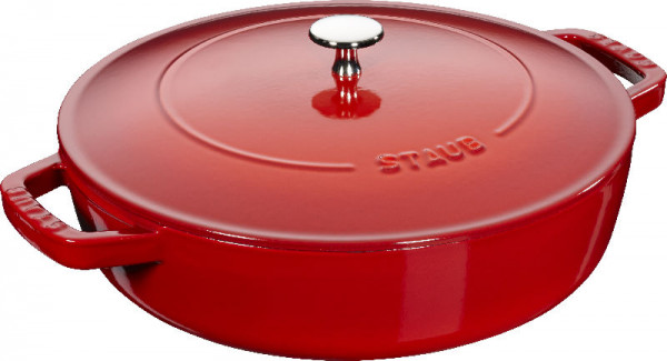 Staub Schmorpfanne mit Deckel 28 cm rot