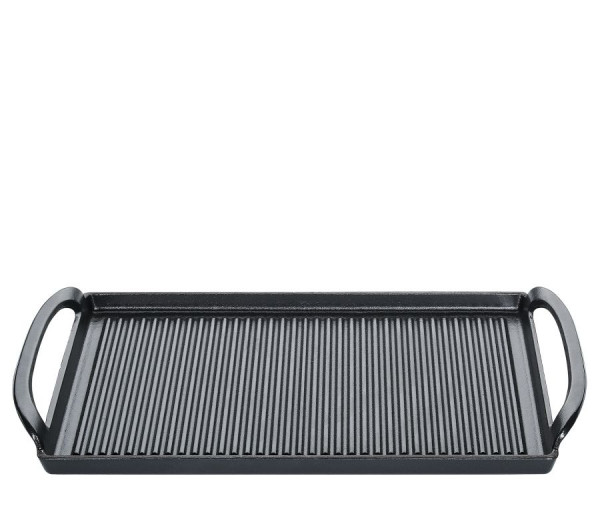 Küchenprofi Provence Gusseisen Grillplatte 38x23 cm schwarz