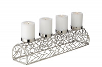 Edzard Adventskerzenhalter Milano silber 44 cm