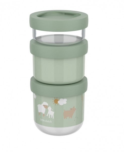 Mepal Snackbox stapelbar Mio 3tlg Little Farm