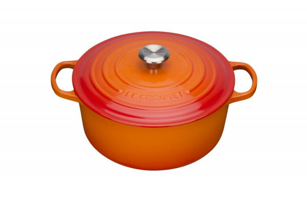 Le Creuset Bräter rund 24 cm ofenrot