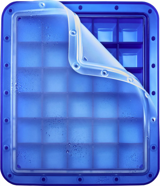 Lurch Eiswürfelbereiter Würfel 5x5cm blau transparent