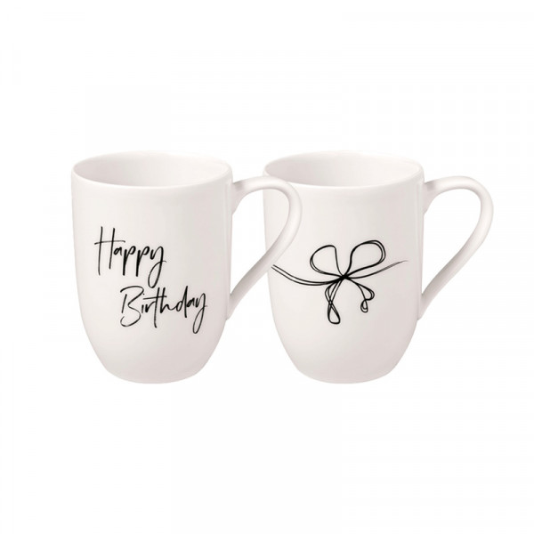 Villeroy & Boch Statement Henkelbecher Happy Birthday 2tlg.