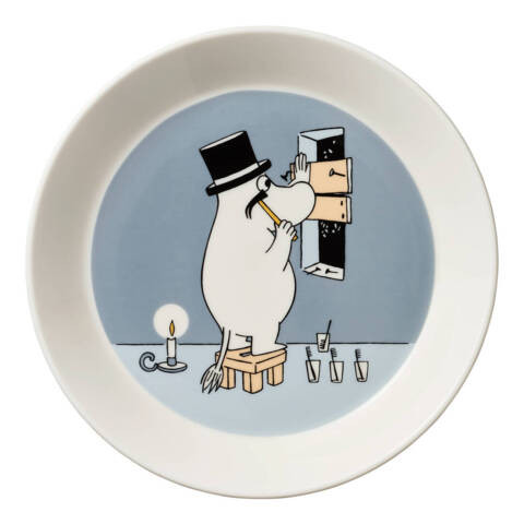 Iittala Moomin Teller 19cm Moominpappa grey