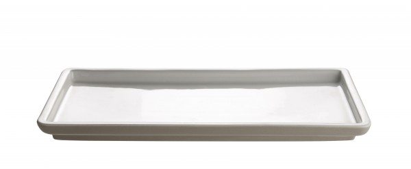 ALESSI Tonale Light Grey Servierplatte 38x17cm