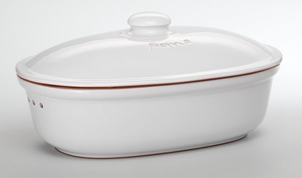Römertopf Brottopf Oval Maxi  Weiß 6,5l