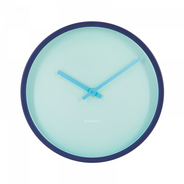 Remember Wanduhr Aqua