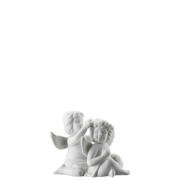 Rosenthal Engelpaar mittel mit Blumen