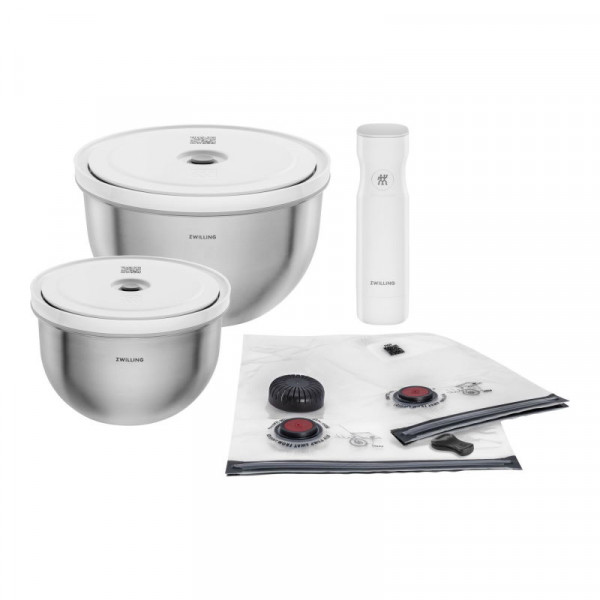 Zwilling Fresh&Save Bowls Vakuum Starter Set Edelstahl M/L 9tlg