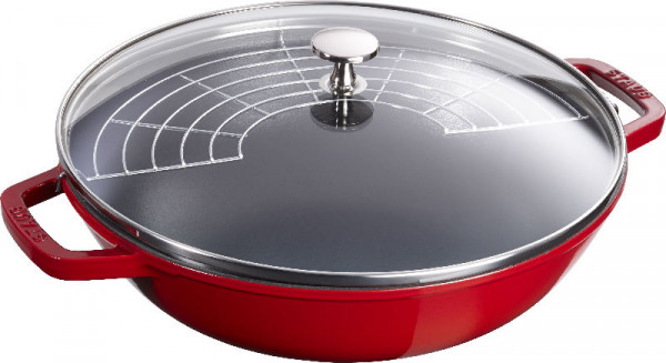 Staub Wok 30 cm kirschrot