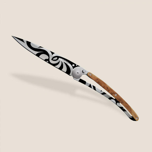 deejo Taschenmesser Wacholderholz Tribal