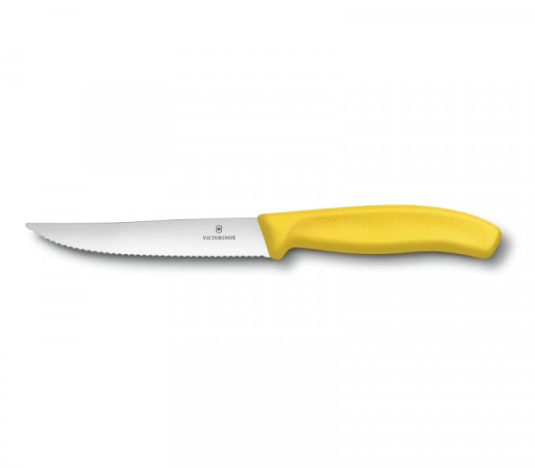 Victorinox Swiss Classic Pizza-/ Steakmesser gelb 12 cm welle