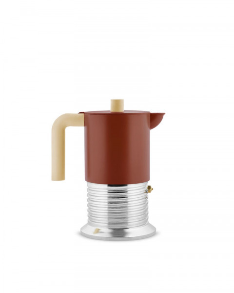 Alessi Espressokocher VITE  Braun 6Tassen
