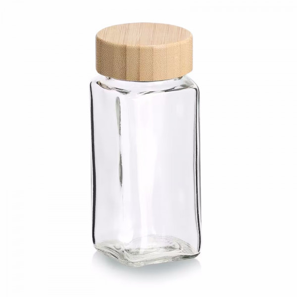 Zeller Present Gewürzglas mit Bambusdeckel 120ml