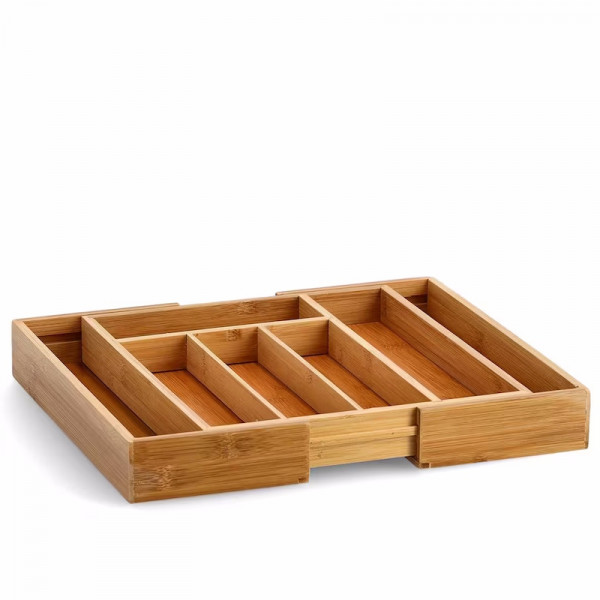 Zeller Present Besteckkasten ausziehbar, Bambus