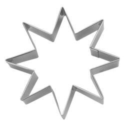 Städter Ausstecher Edelstahl glänzend Stern 7,5 cm 8-zackig