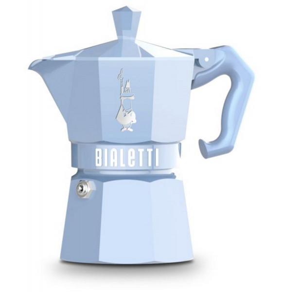 Bialetti Espressokocher Moka Exclusive blau 3 Tassen