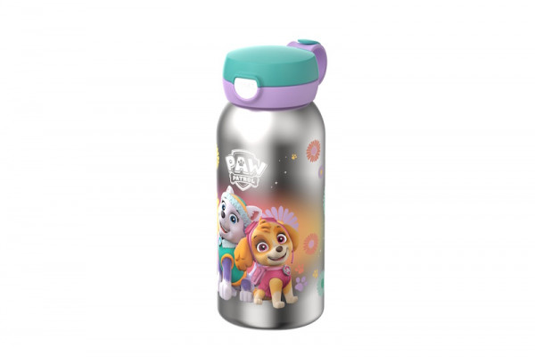 Mepal Edelstahl Trinkflasche mit Klappdeckel Paw Patrol Girls  600ml