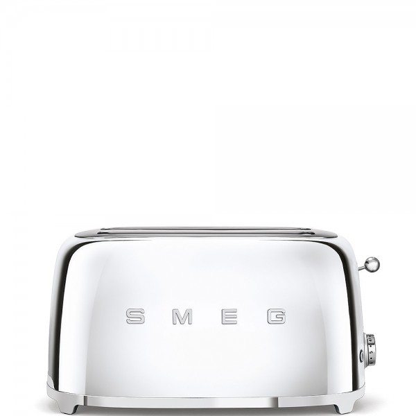 Smeg - 50'S Retro Style, Toaster, 4-Scheiben, Chrom, 6 Röstgradstufen, 3 Automatikprogramme, 1500 W