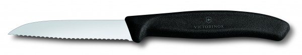 Victorinox Swiss Classic Gemüsemesser schwarz 8 cm welle