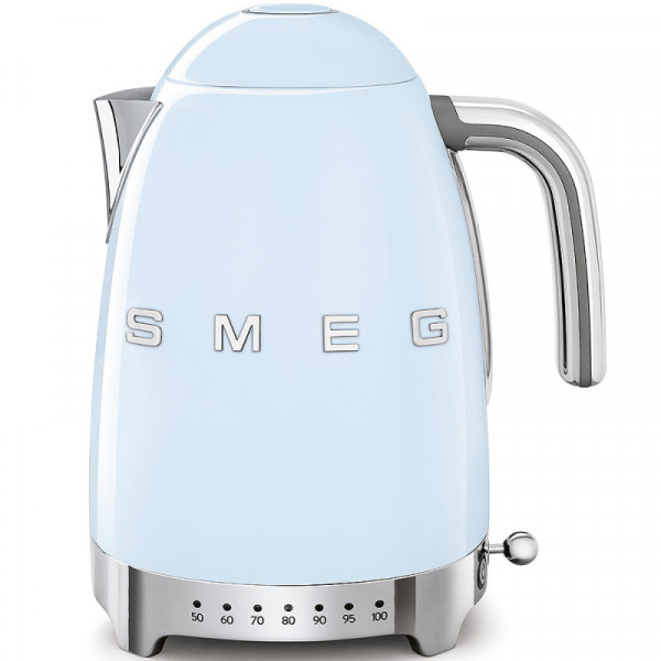 Smeg Wasserkocher Pastellblau 1,7 L mit Temperaturregelung 50'S Retro Style