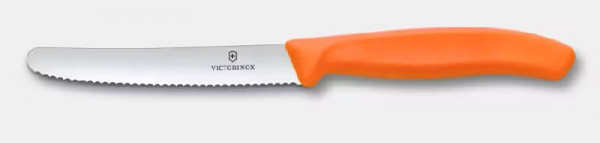 Victorinox Tomatenmesser 11 cm rund Wellenschliff orange
