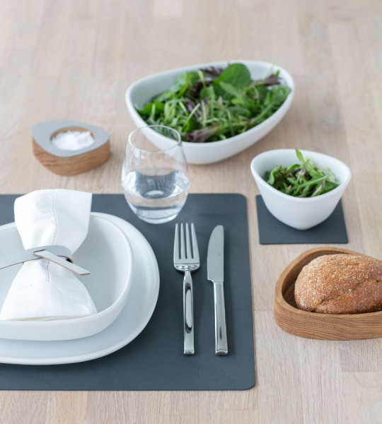 LindDNA Tischset Square L Nupo Anthracite 35x45cm