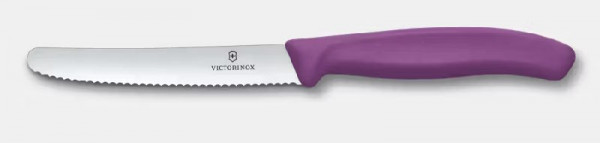 Victorinox Tomatenmesser 11 cm rund Welle violett SwissClassic