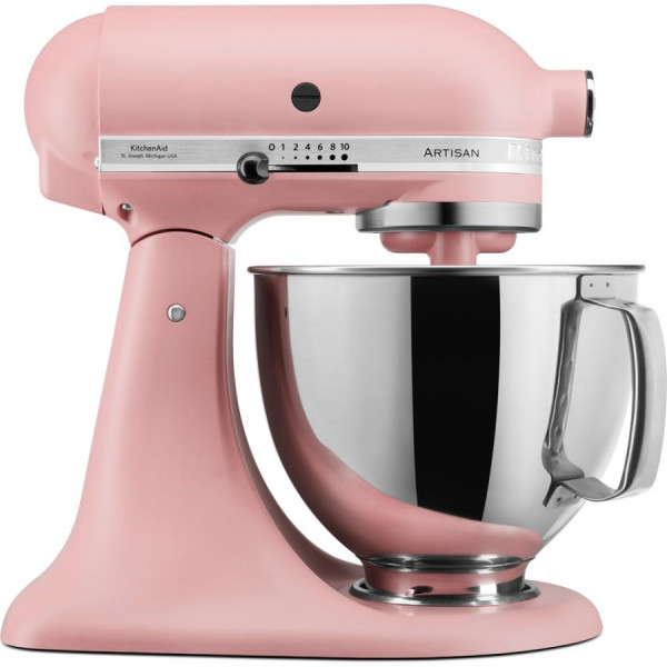 KitchenAid Küchenmaschine 4.8L Artisan Altrosa seitlich