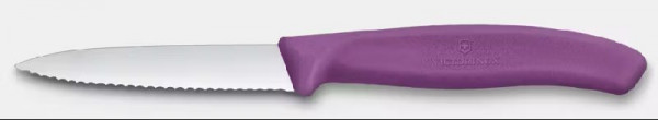 Victorinox Gemüsemesser 8 cm Welle Mittelspitz violett  Swiss Classic
