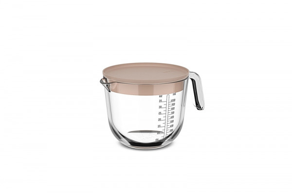 Mepal Messbecher mit Deckel CHEF IT Glas 1000ml Chalk