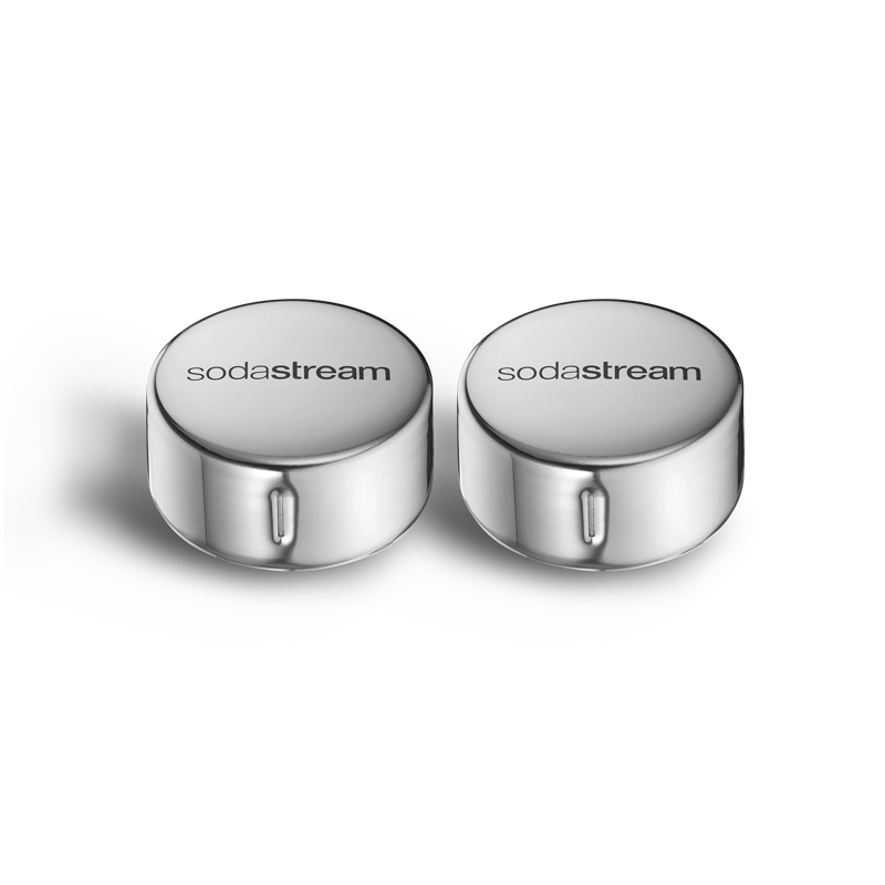 Sodastream Edelstahldeckel für Glasflasche 1ltr. 2er Pck | Wassersprudler | Wasseraufbereitung | Haushalt | Küche