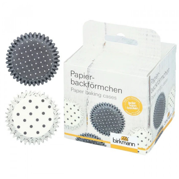 Birkmann Papierbackförmchen grau 7 cm Colour Kitchen